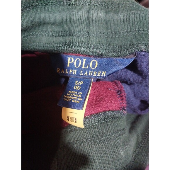 Polo Ralph Lauren Boys Navy Multi Colorblock Fleece Jogger Pants Size 8 - Picture 3 of 7